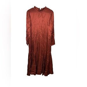 ASOS WHITE raw collar maxi dress with godets size 12